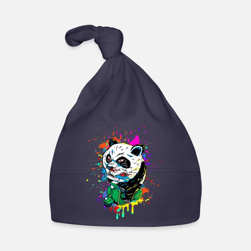 Scooter Équitation Panda - Bonnet bio Bébé - marine
