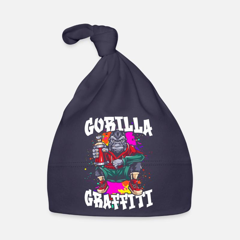 Gorilla-Graffiti Baby Bio-Mütze