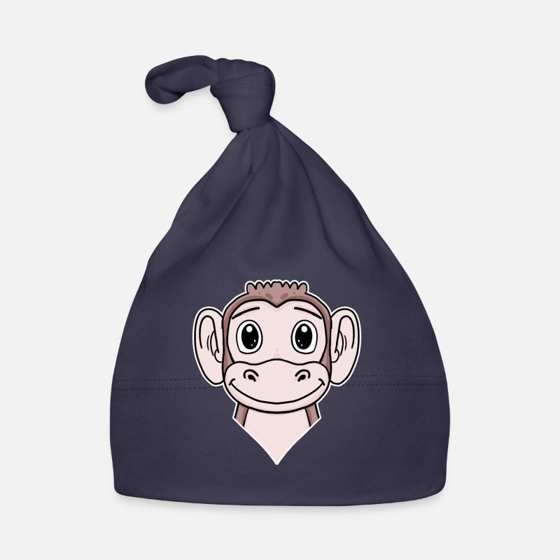 Tierkopf Tier Kopf Affe Baby Bio-Mütze