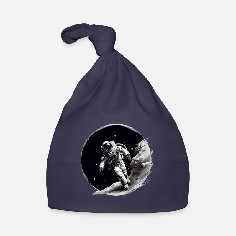 astronaut on the moon Organic Baby Cap