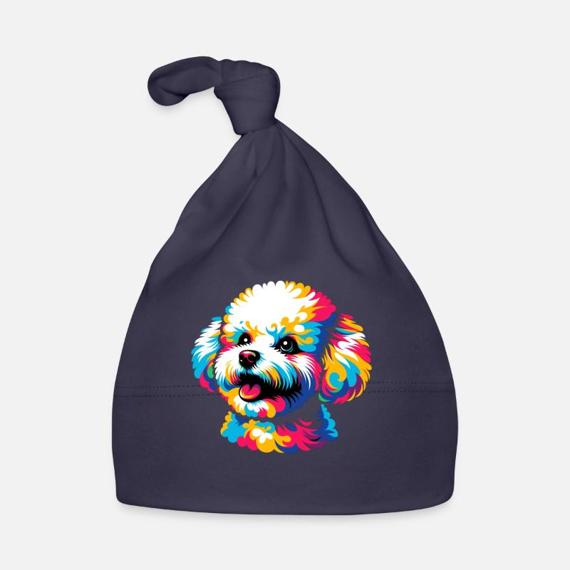 Bichon Frise Dog Pop Art Organic Baby Cap