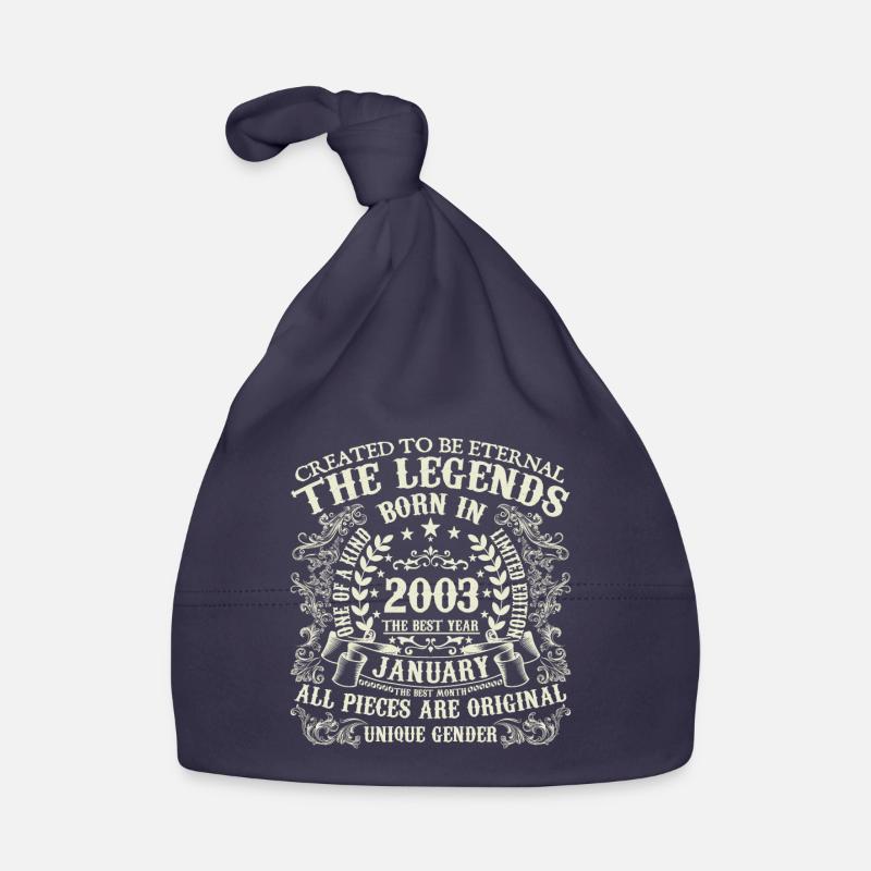 Janvier 2003 anniversaire 2003 Janvier année Bonnet bio Bébé