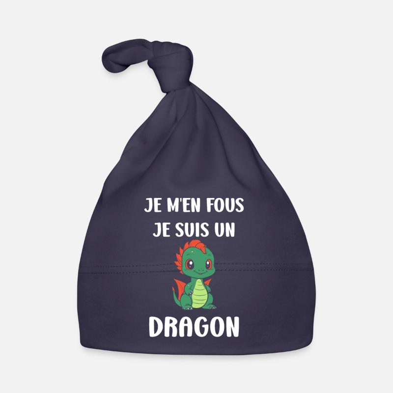 Bébé dragon - Bonnet bio Bébé - marine