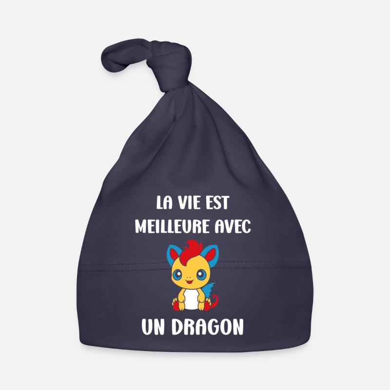 Bébé dragon - Bonnet bio Bébé - marine