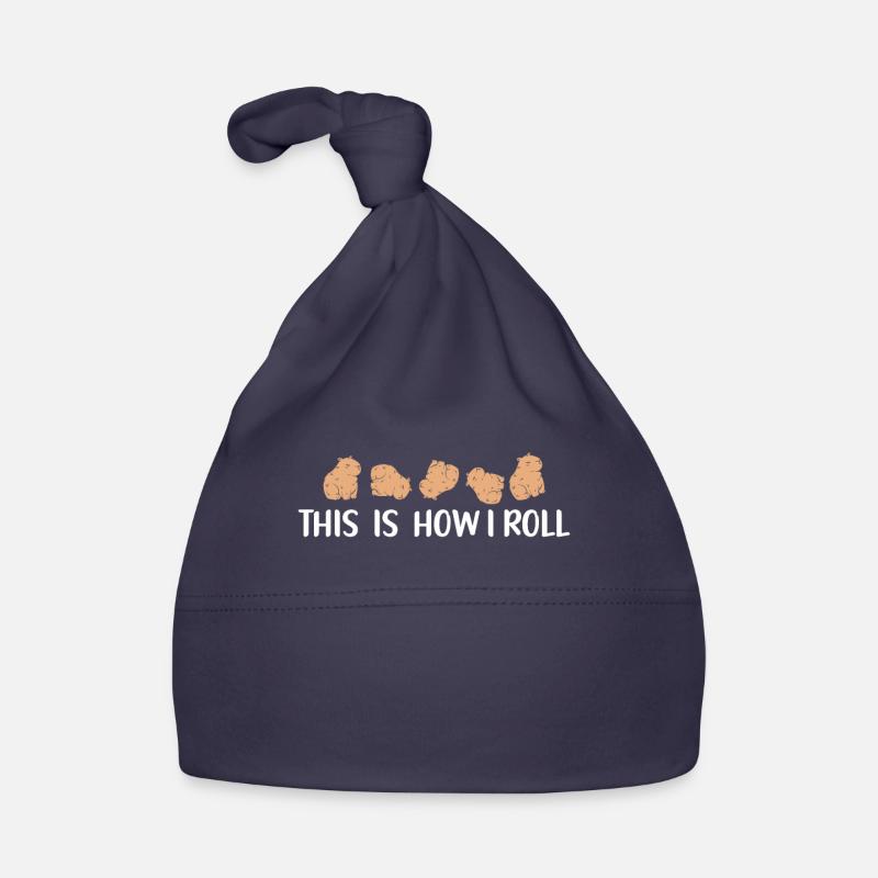 This is how I roll cute capybara Organic Baby Cap