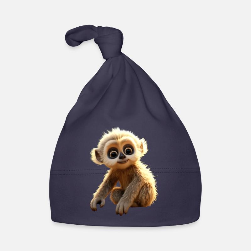 Gibbon Monkey Bébé Singe Petit Gibbons Singe Mignon Bonnet bio Bébé