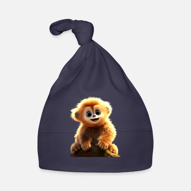 Gibbon Monkey Bébé Singe Petit Gibbons Singe Mignon Bonnet bio Bébé