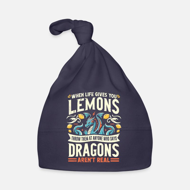 DRAGONS ARE REAL - Funny saying DRAGONS exist Organic Baby Cap