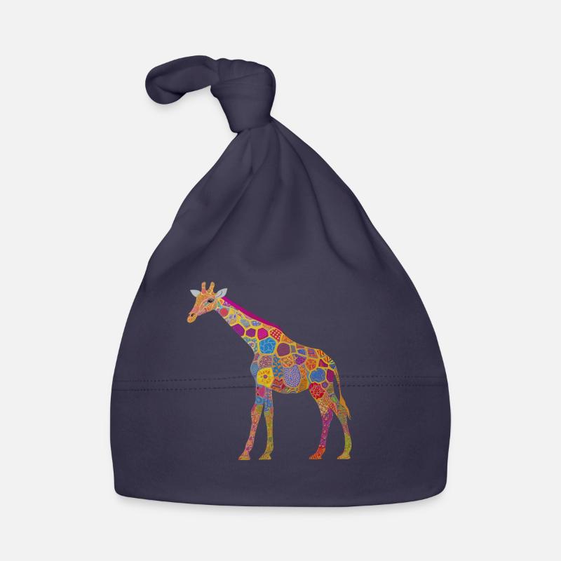 Bunte Giraffe Tier Muster Kinder Geschenk Baby Bio-Mütze