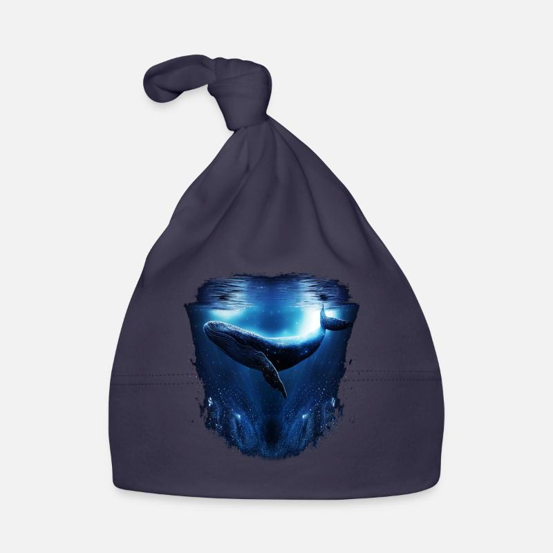 Baleine bleue Bonnet bio Bébé