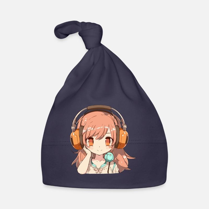 Anime Et K-Pop Mignon Kpop Mélomane Adolescent - Bonnet bio Bébé - marine