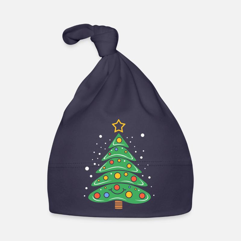 Small Christmas Tree Organic Baby Cap