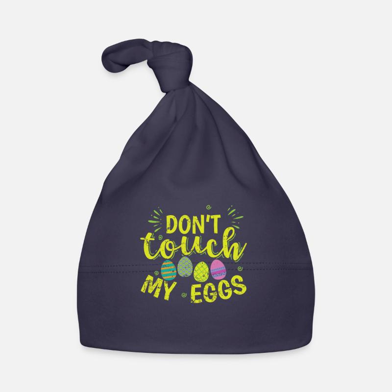 Ne touchez pas à mes œufs de Pâques Bonnet bio Bébé