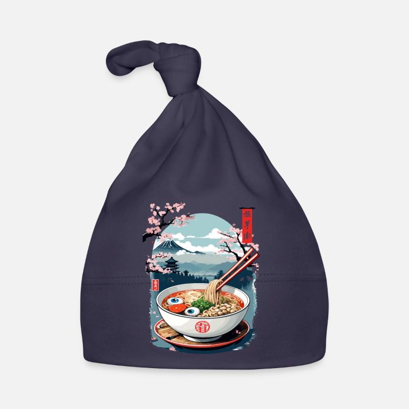 Ukiyo-E Ramen Augen Horror Japan Halloween Kunst Baby Bio-Mütze