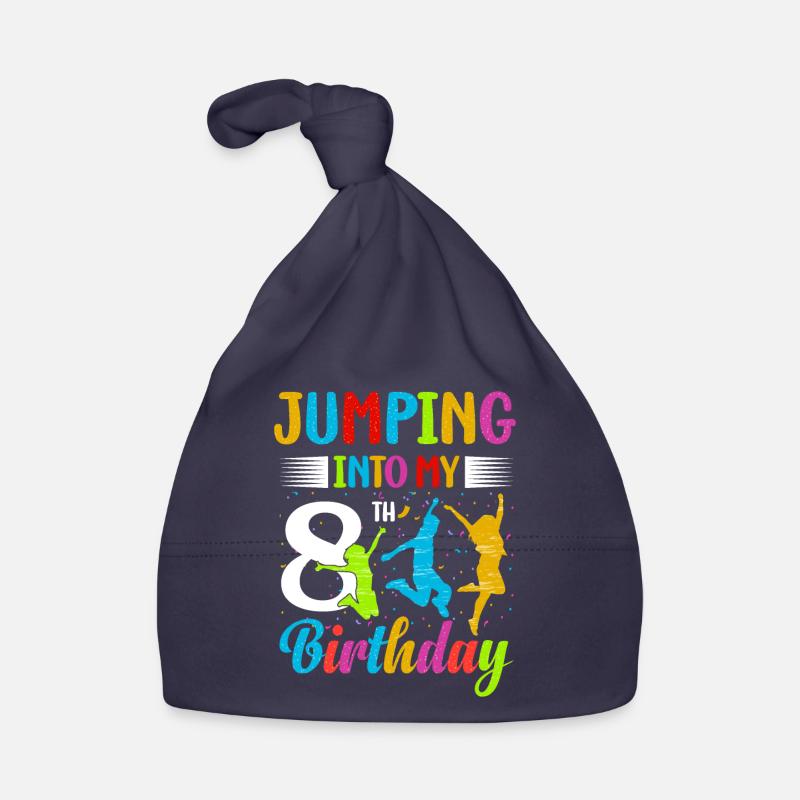 Trampoline Lover 8th Birthday Party Jumping Organic Baby Cap