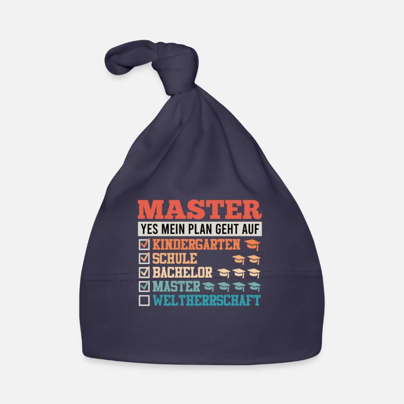 Masterabschluss Master Bestanden Masterarbeit - Baby Bio-Mütze - Navy