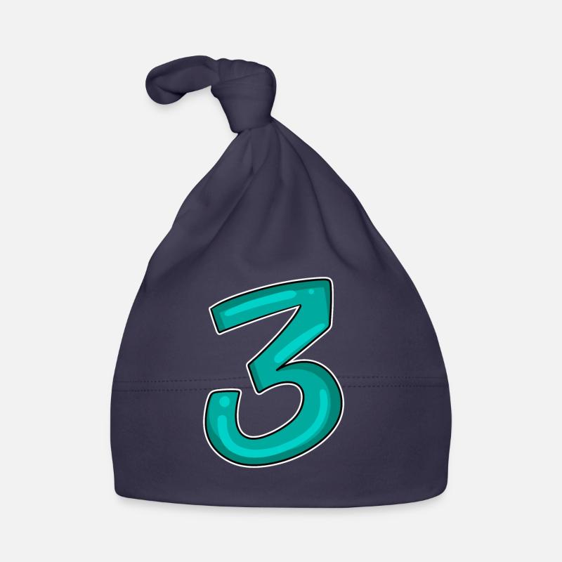 3 - Three - Third Organic Baby Cap