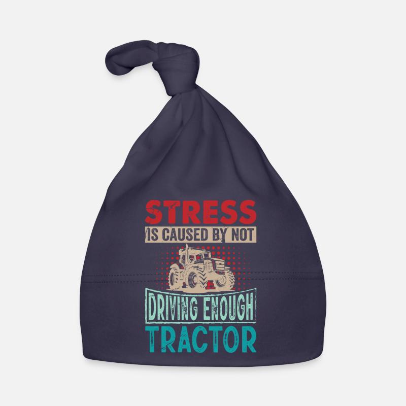Retro Traktor Erntezeit - Stress Spruch Englisch Baby Bio-Mütze