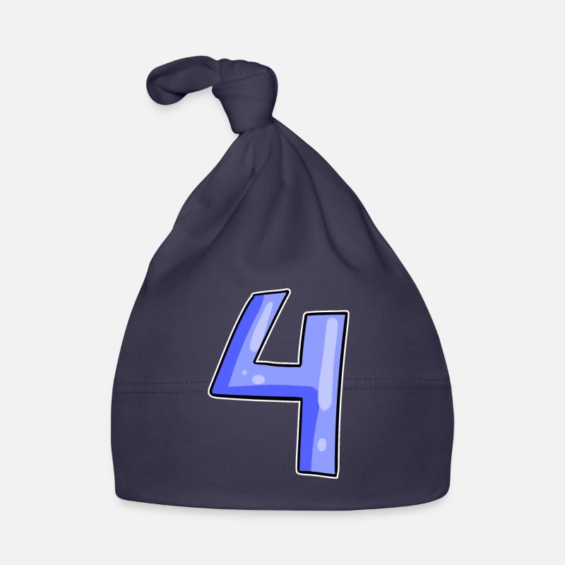 4 - Vier Baby Bio-Mütze