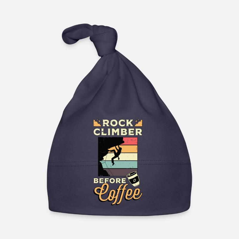 Rock Climber Before Coffee Climbing Coffee Lover Baby Bio-Mütze