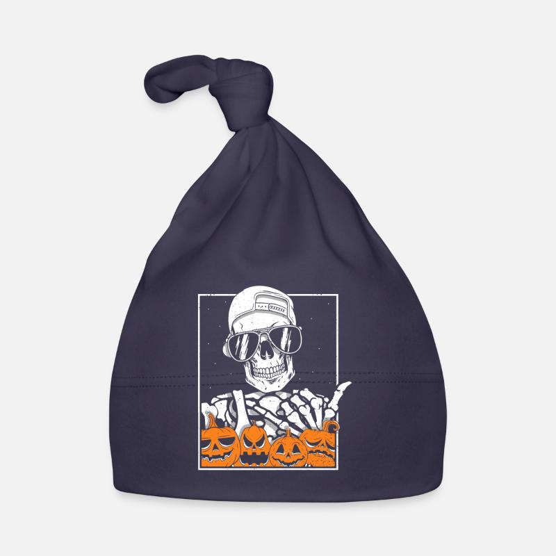 Skeleton Rock Hand Halloween Baby Bio-Mütze