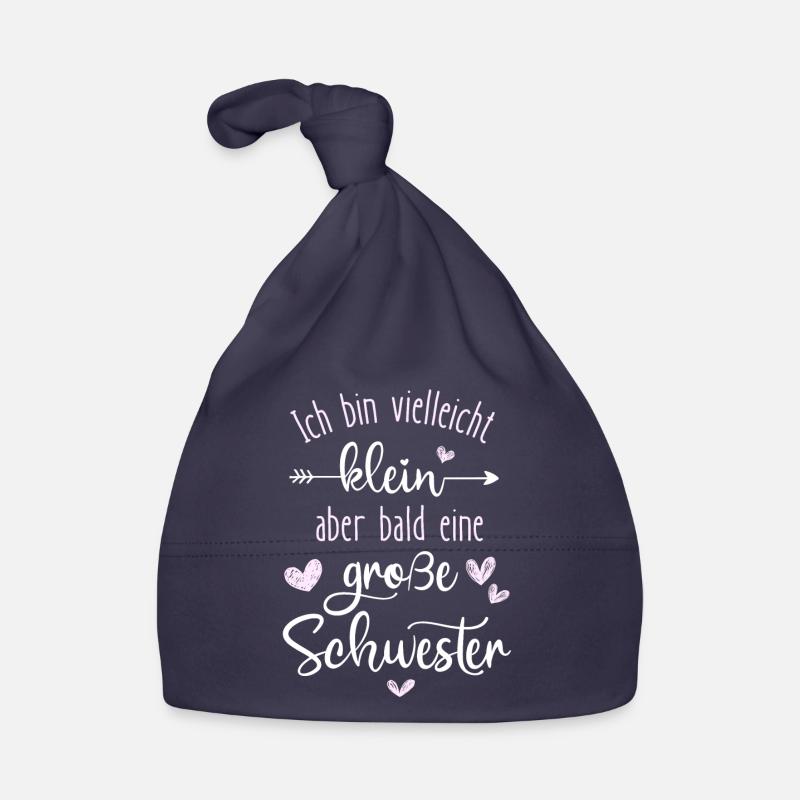Ich werde große Schwester 2025 Regenbogen Mädchen Baby Bio-Mütze