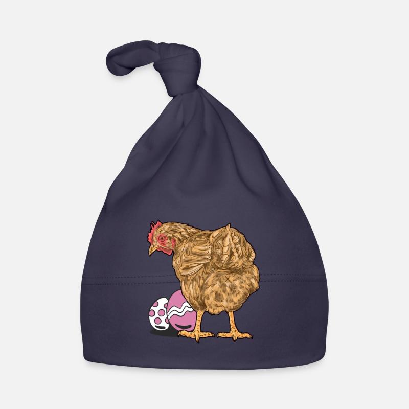 Chicken, Poultry, Poultry, Eggs, Egg, Easter, Easter Egg Organic Baby Cap