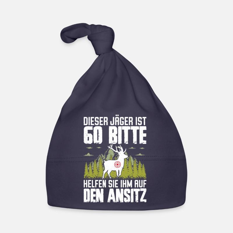 60. Jäger Geburtstag Ansitz Geschenk Baby Bio-Mütze