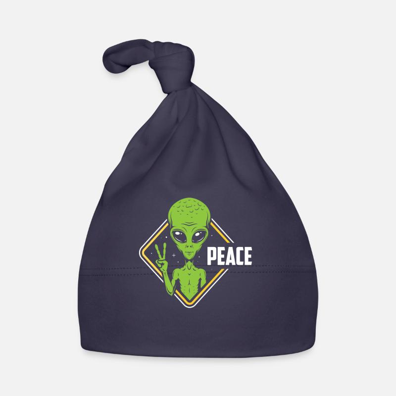 Alien Friede Außerirdisches Leben Geschenk Baby Bio-Mütze