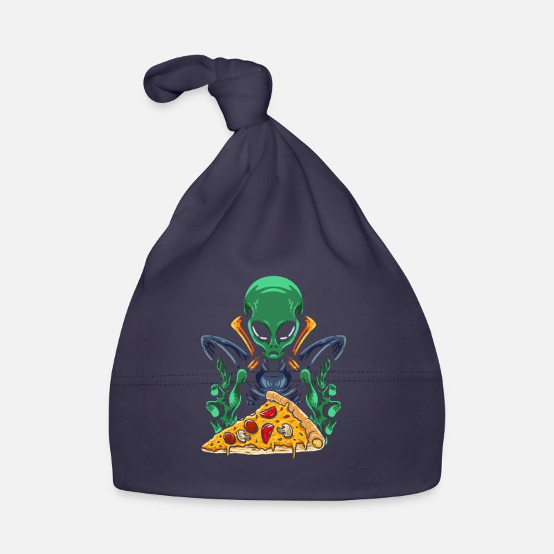 Alien Pizza Organic Baby Cap