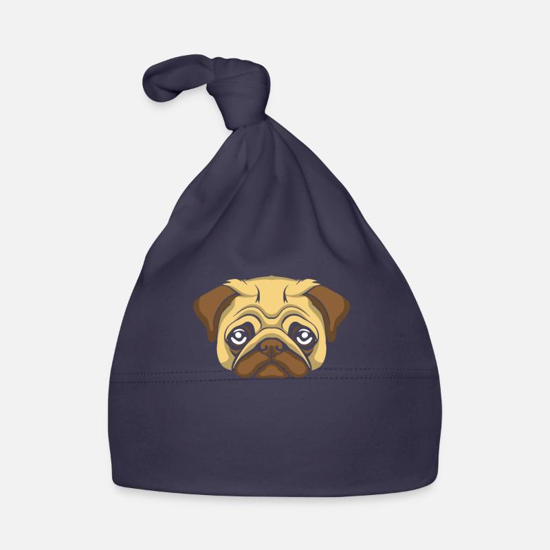 Pug Dog Organic Baby Cap