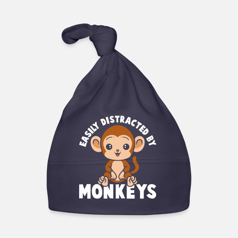 Easily distracted by monkeys Organic Baby Cap
