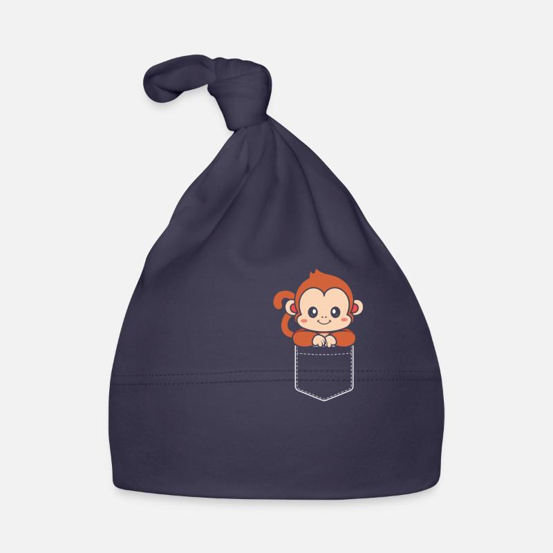 Singe dans un sac Bonnet bio Bébé