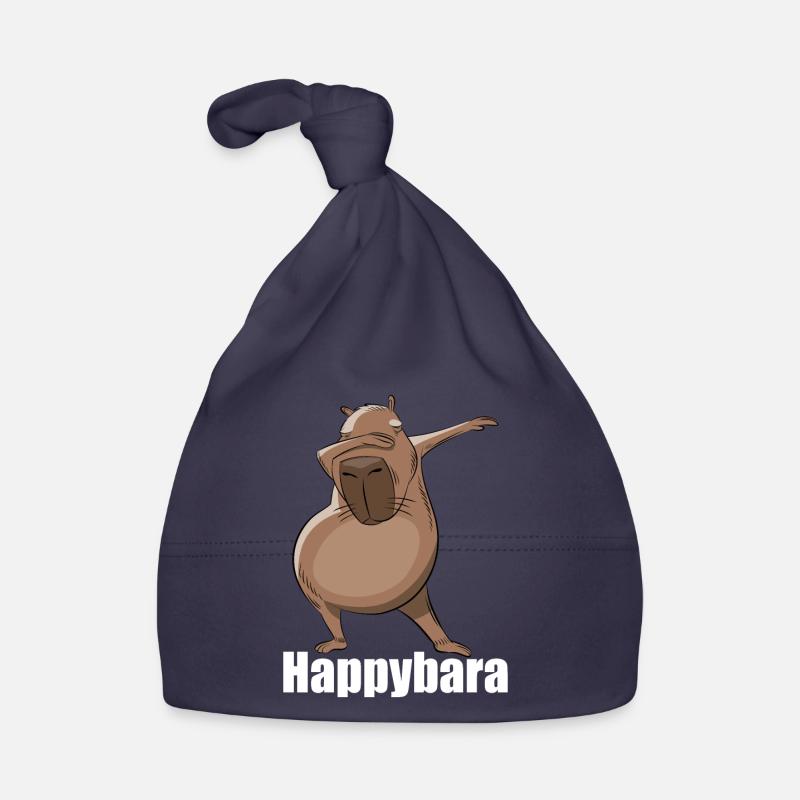 Capybara Dabbing Happybara Cadeau Bonnet bio Bébé