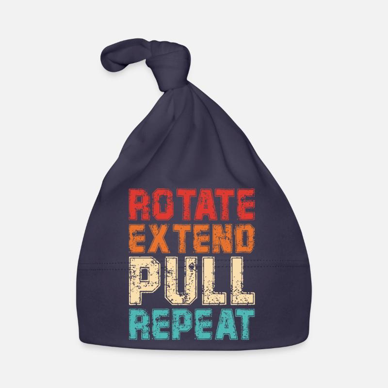 Rotate Extend Pull Repeat Organic Baby Cap