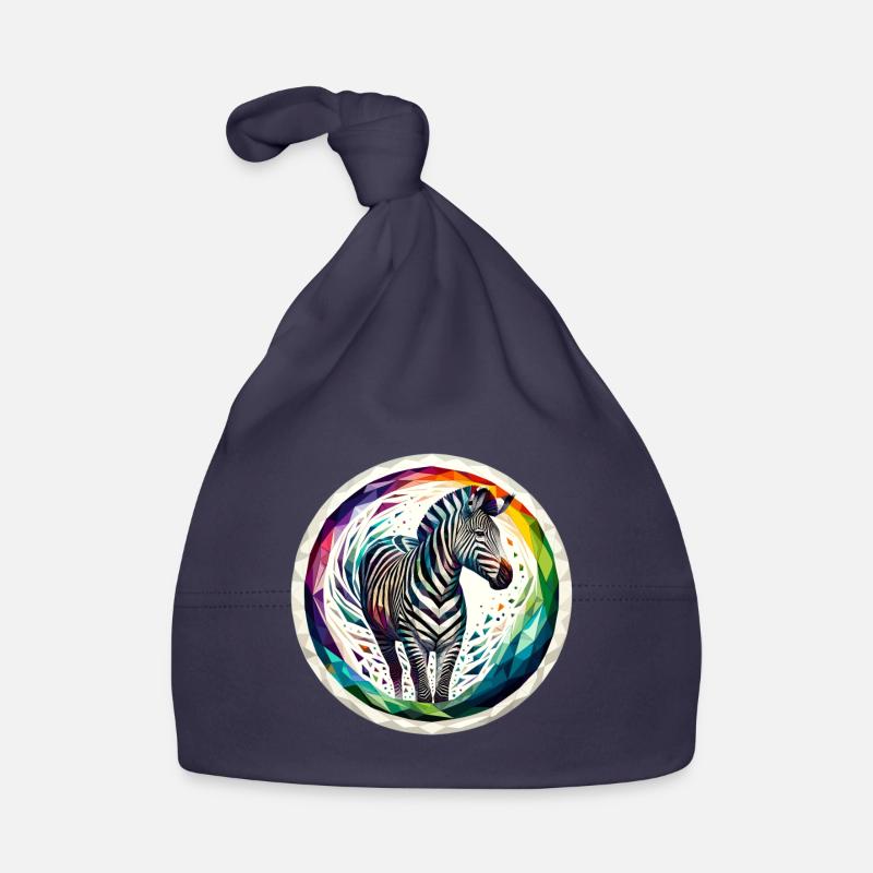 Zebra in Polygonendarstellung Baby Bio-Mütze