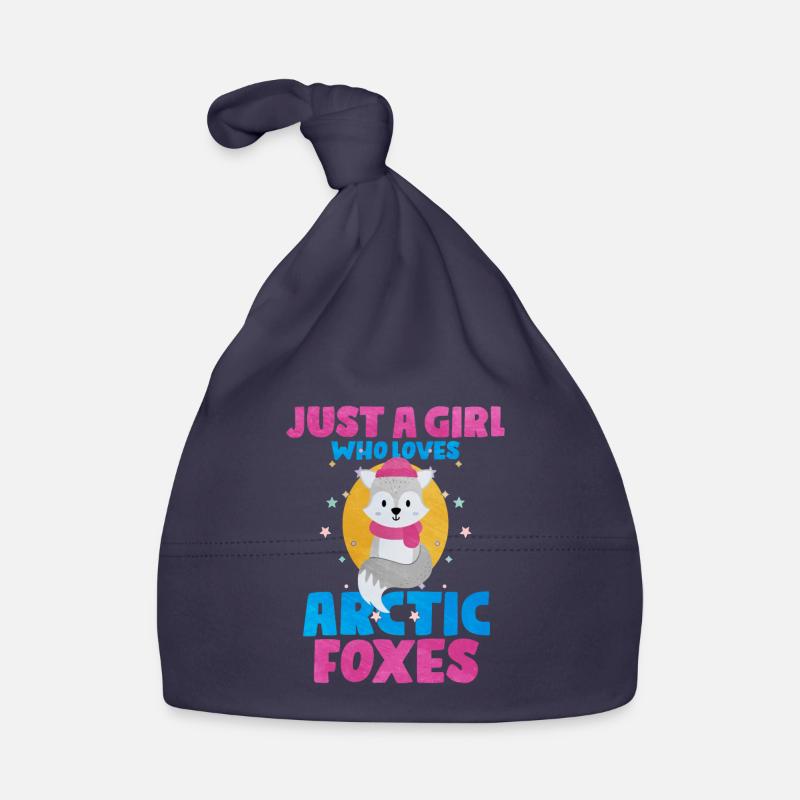 Cute arctic fox gift Organic Baby Cap