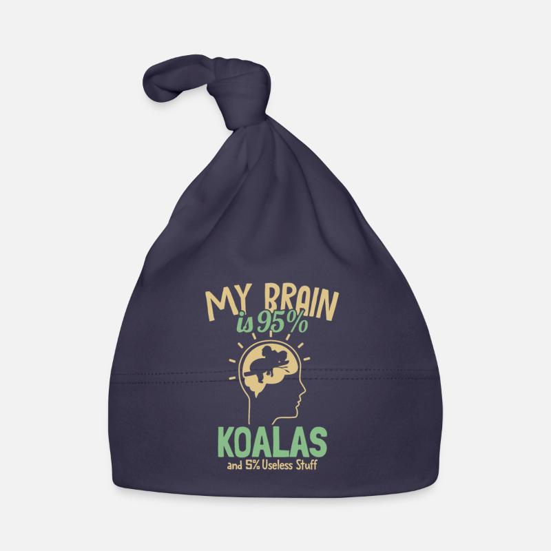 Mon cerveau est composé à 95% de Koalas Koalabear Eucalyptus Koala Bonnet bio Bébé