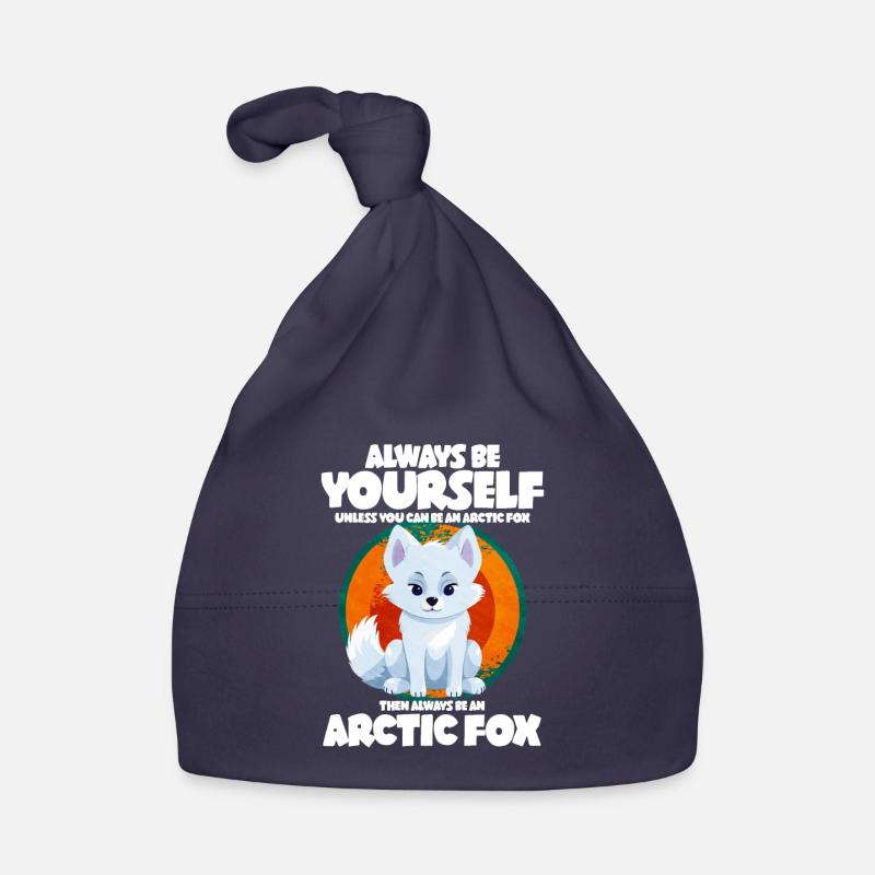 Cute arctic fox gift Organic Baby Cap
