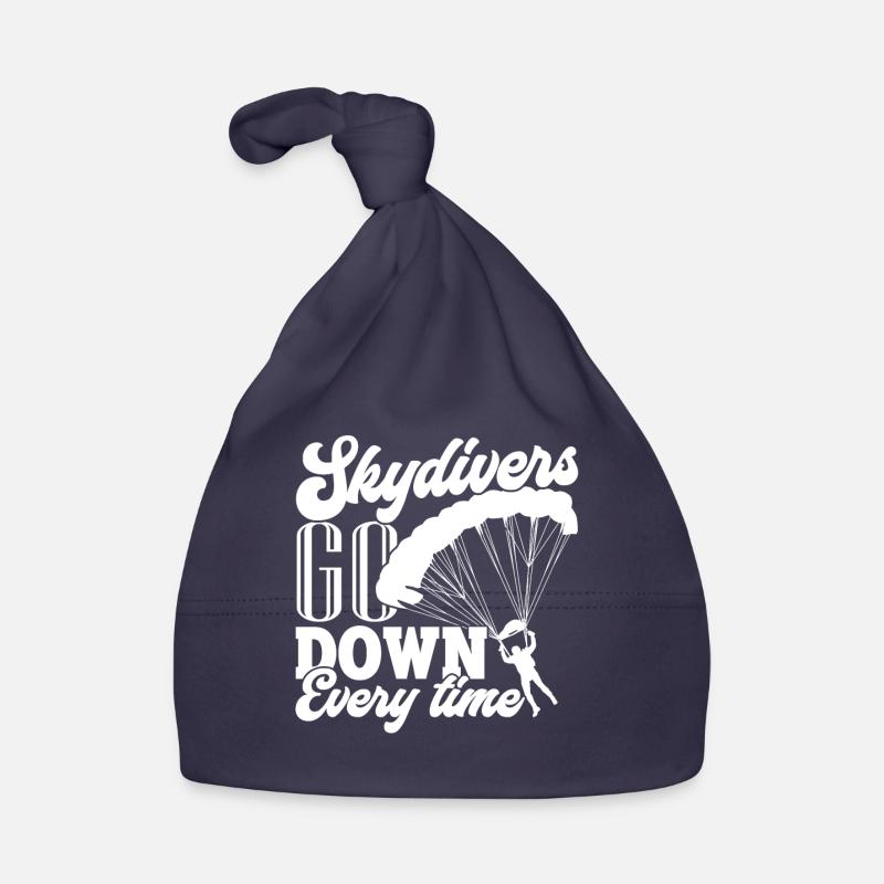 Skydiving Skydivers Go Down Every Time Organic Baby Cap