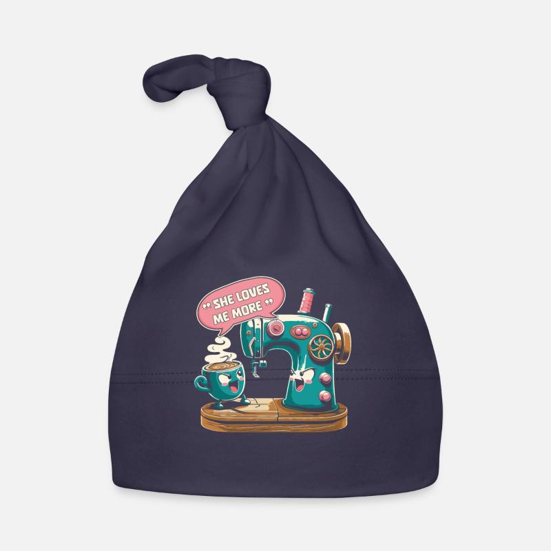 Sewing Machine Caffeine Coffee Sewing Organic Baby Cap