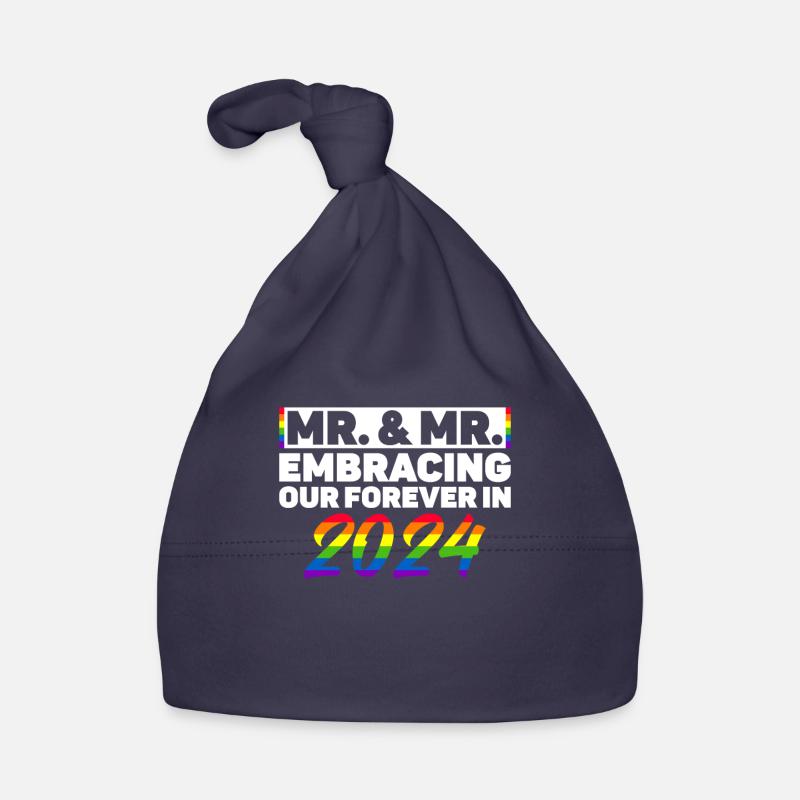 Mr. & Mr. 2024 Gay Pride Hochzeit Homo-Ehe Baby Bio-Mütze