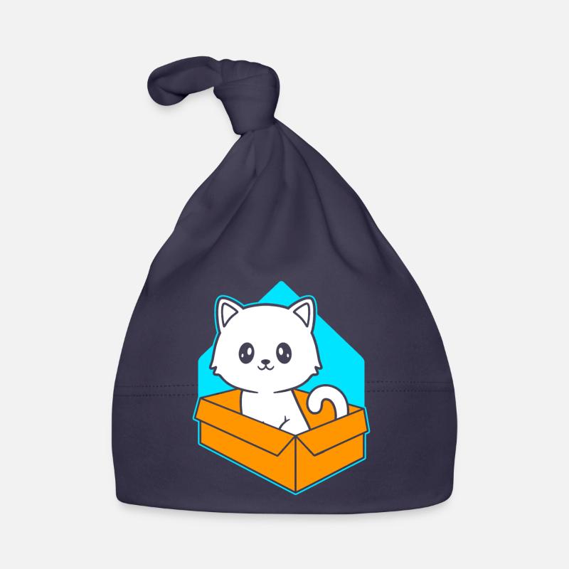 Chat En Boîte Rétro Mignon Amant De Chat Drôle Bonnet bio Bébé