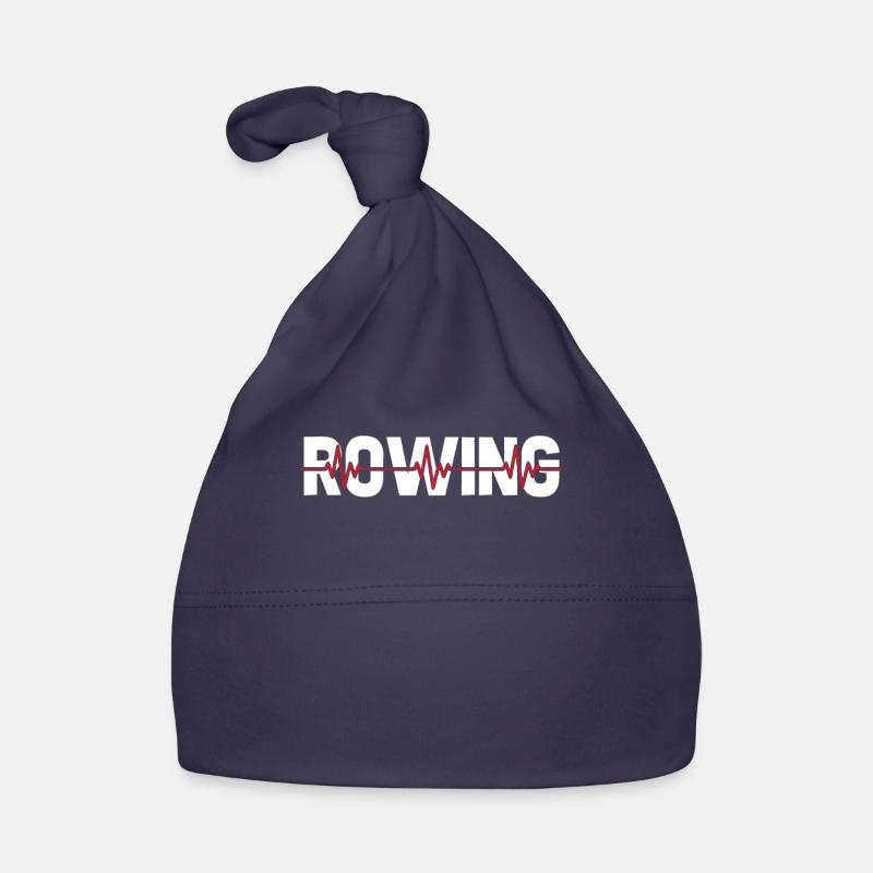 Rowing Rower ECG Heartbeat Organic Baby Cap