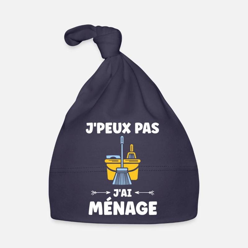 Humou ménage - Bonnet bio Bébé - marine