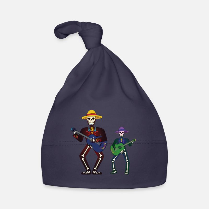 Skeleton Playing Guitar Cinco De Mayo Muertos Organic Baby Cap
