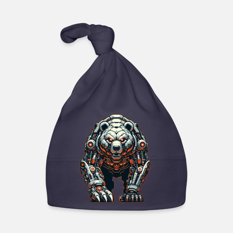Bear Robot Organic Baby Cap