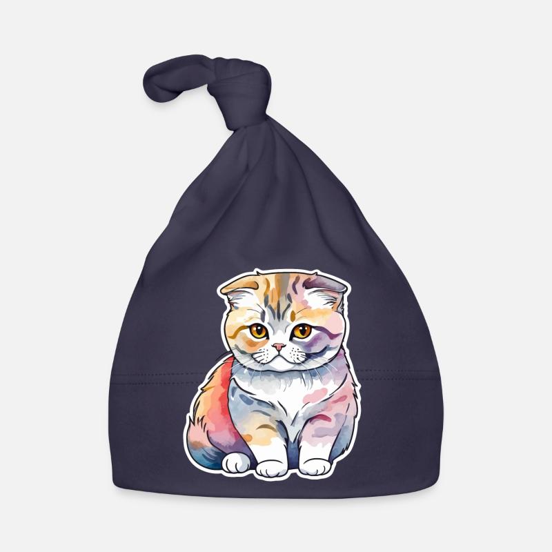 Scottish Fold Scottish Fold-Eared Cat Organic Baby Cap