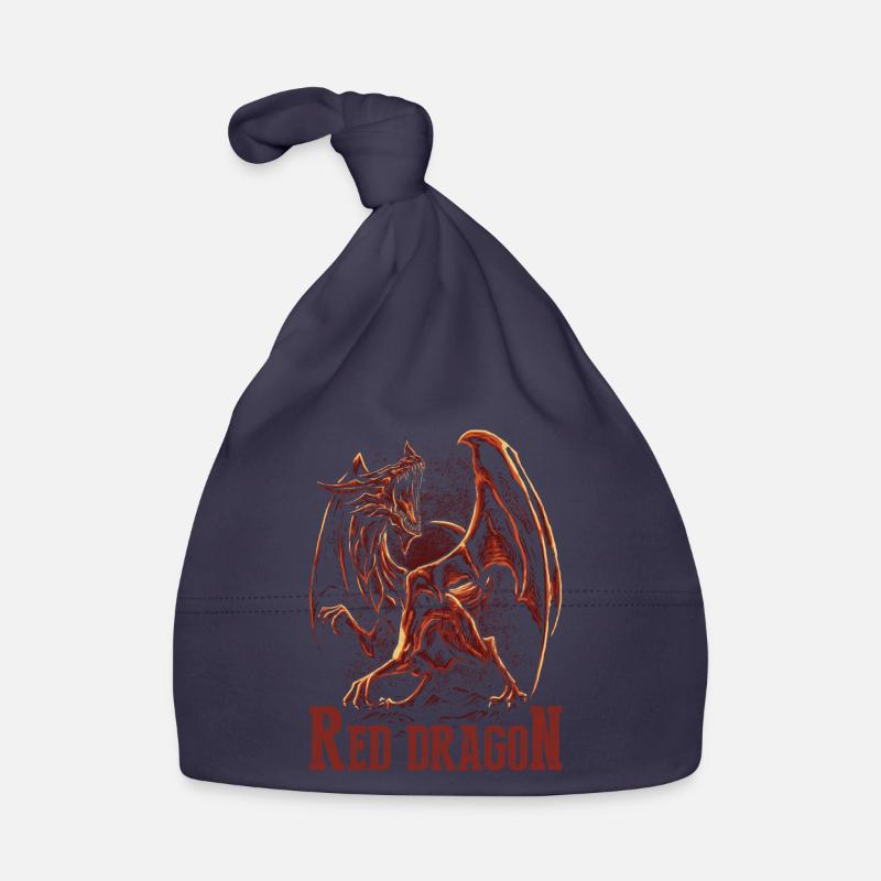 Roter Drache Baby Bio-Mütze
