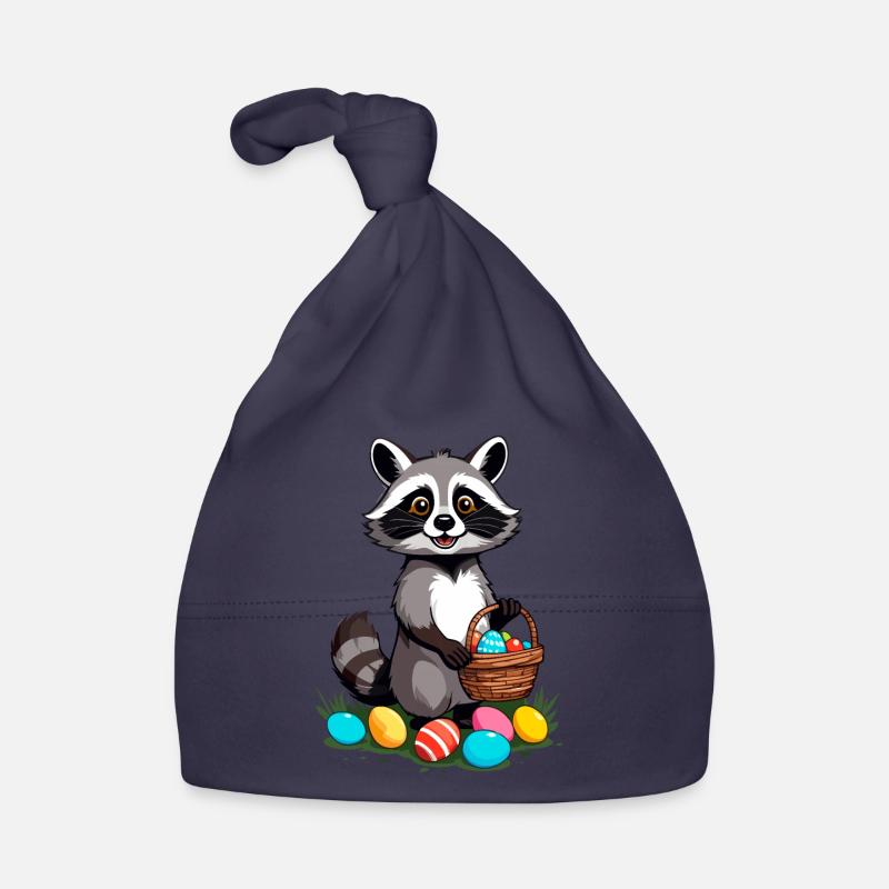 Funny Raccoon Costume Cute Easter Eggs Organic Baby Cap